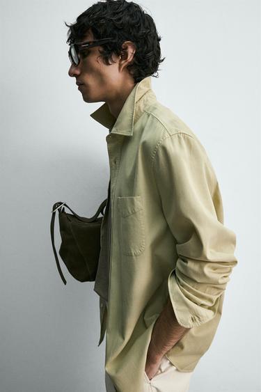 FLOWING SHIRT WITH POCKET - Sea green by Zara - Image 4