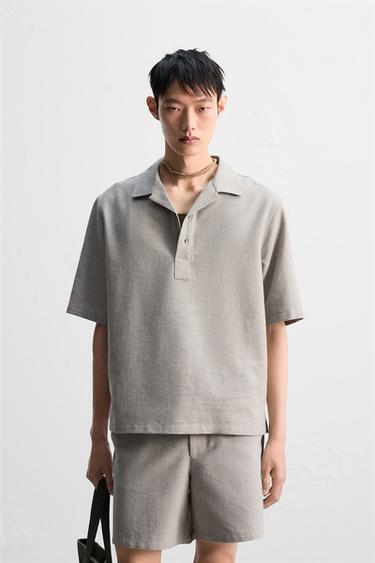Zara 休閒版POLO襯衫 - 中灰色