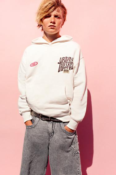 GRAFFITI HOODIE - White by Zara - Image 5