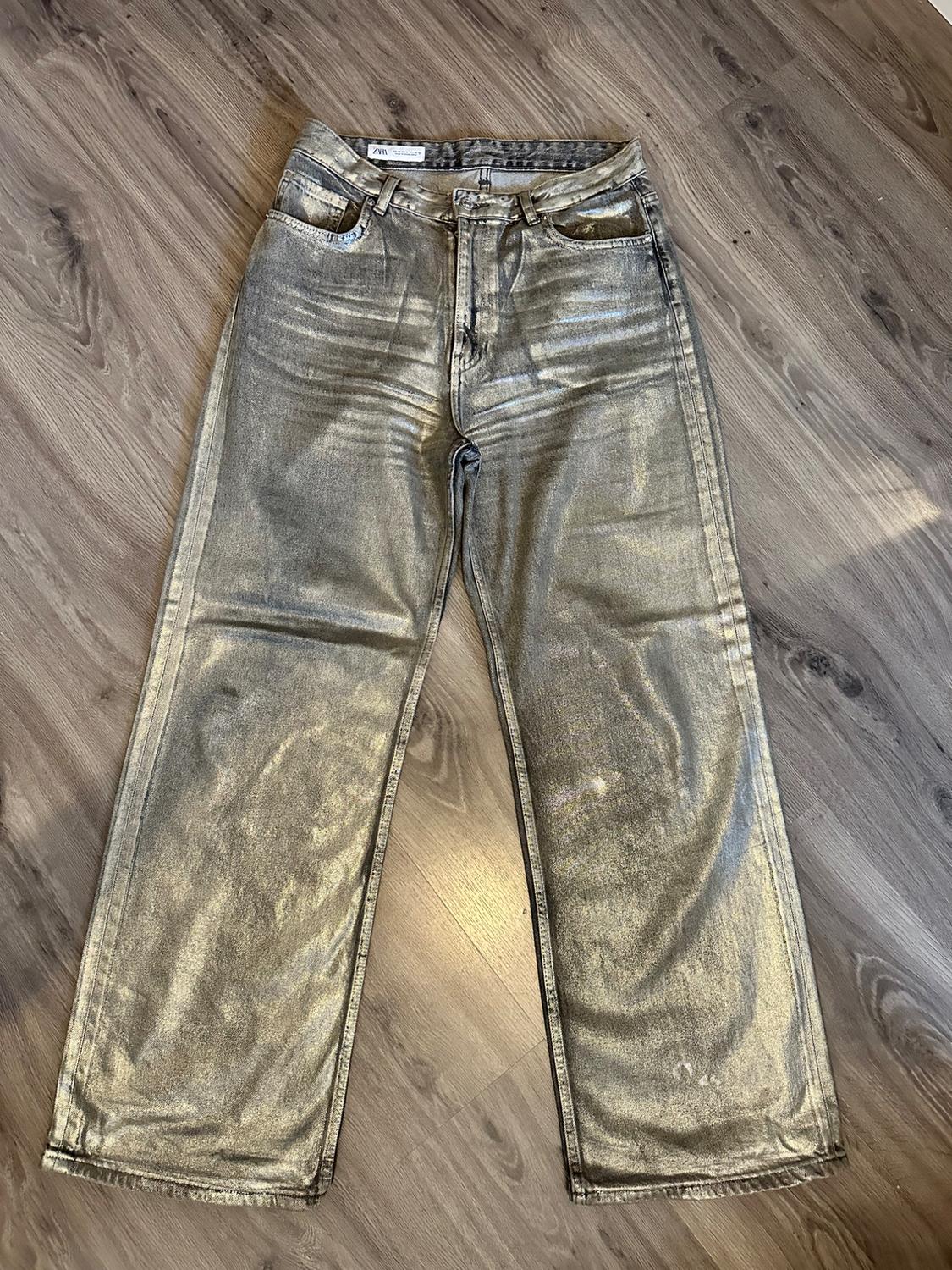 TRF LOOSE FOIL MID-WAIST JEANS - Image 2