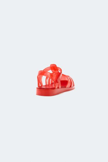 RUBBERISED CAGE SANDALS - Red by Zara - Image 2