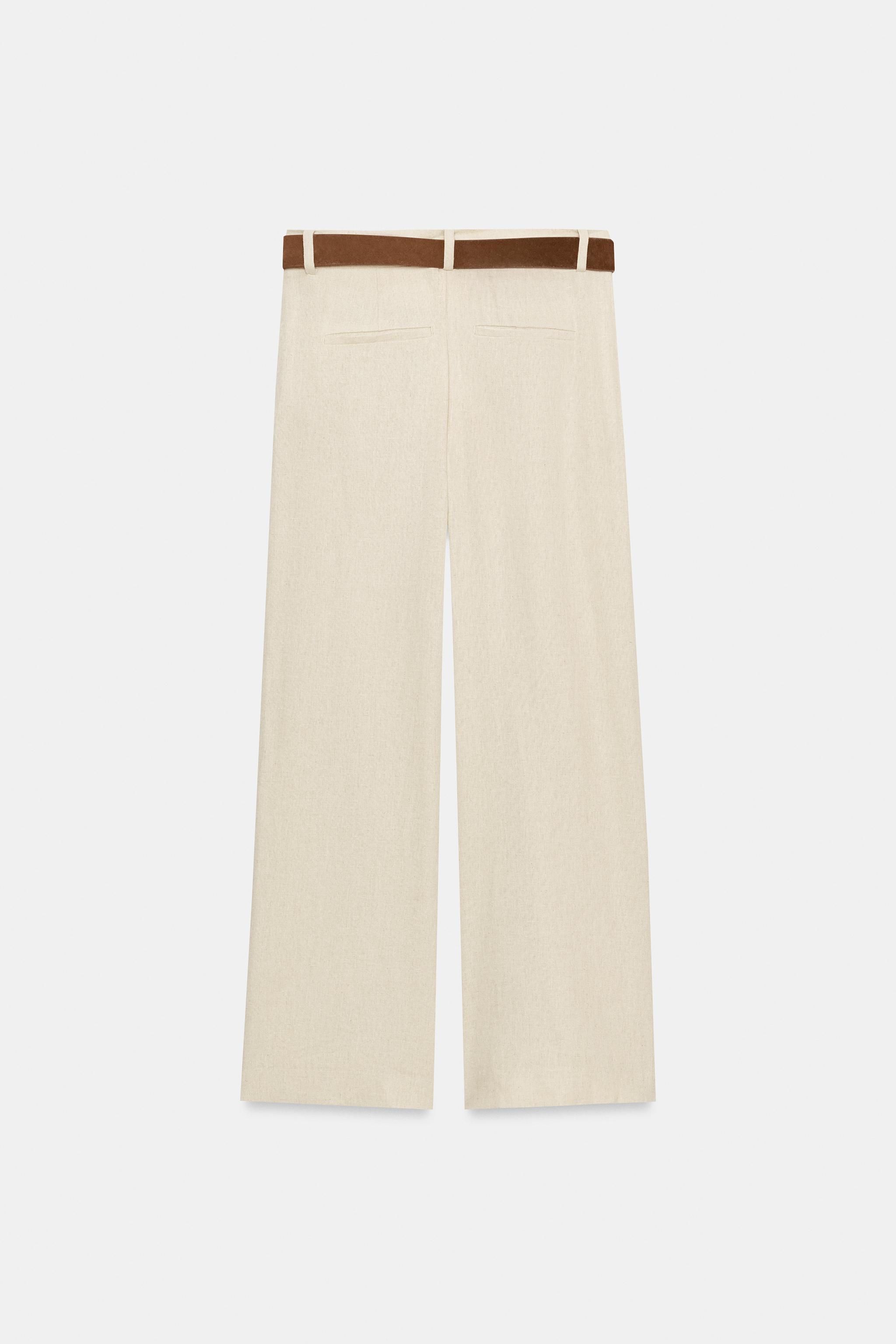 LINEN CULOTTES WITH BELT
