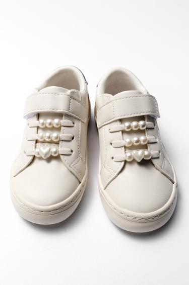 PEARL SNEAKERS - White by Zara