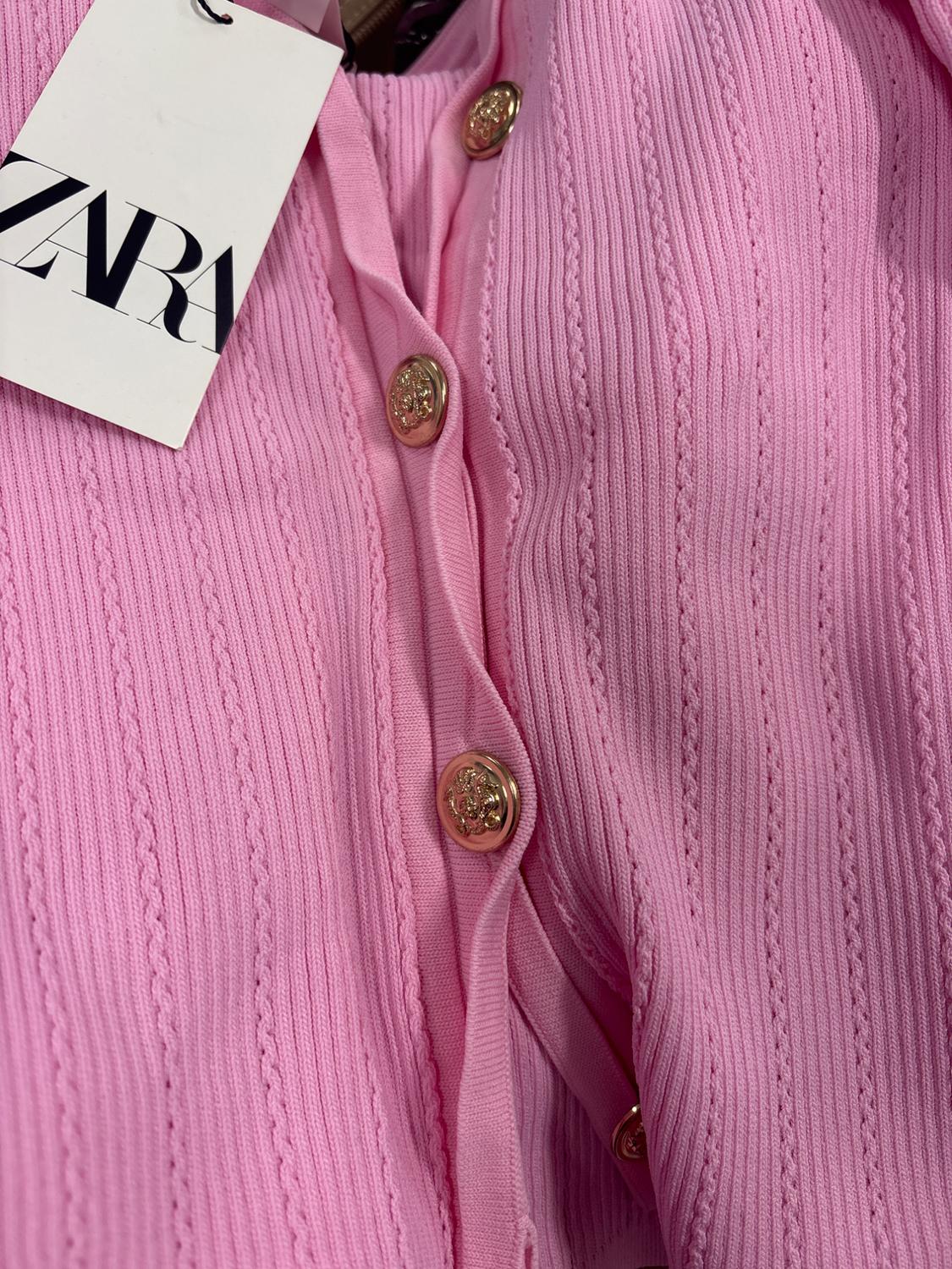 KNIT CARDIGAN WITH GOLDEN BUTTONS - Image 2