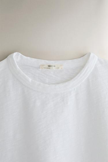 SHORT SLEEVE T-SHIRT - White by Zara - Image 1