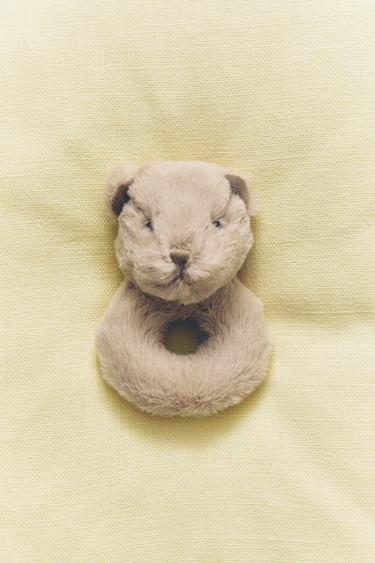 CHILDREN’S BEAR SOFT TOY RATTLE - Beige by Zara
