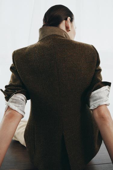 BLAZER AJUSTÉE AVEC LAINE ZW COLLECTION - Multicolore de Zara - Image 5