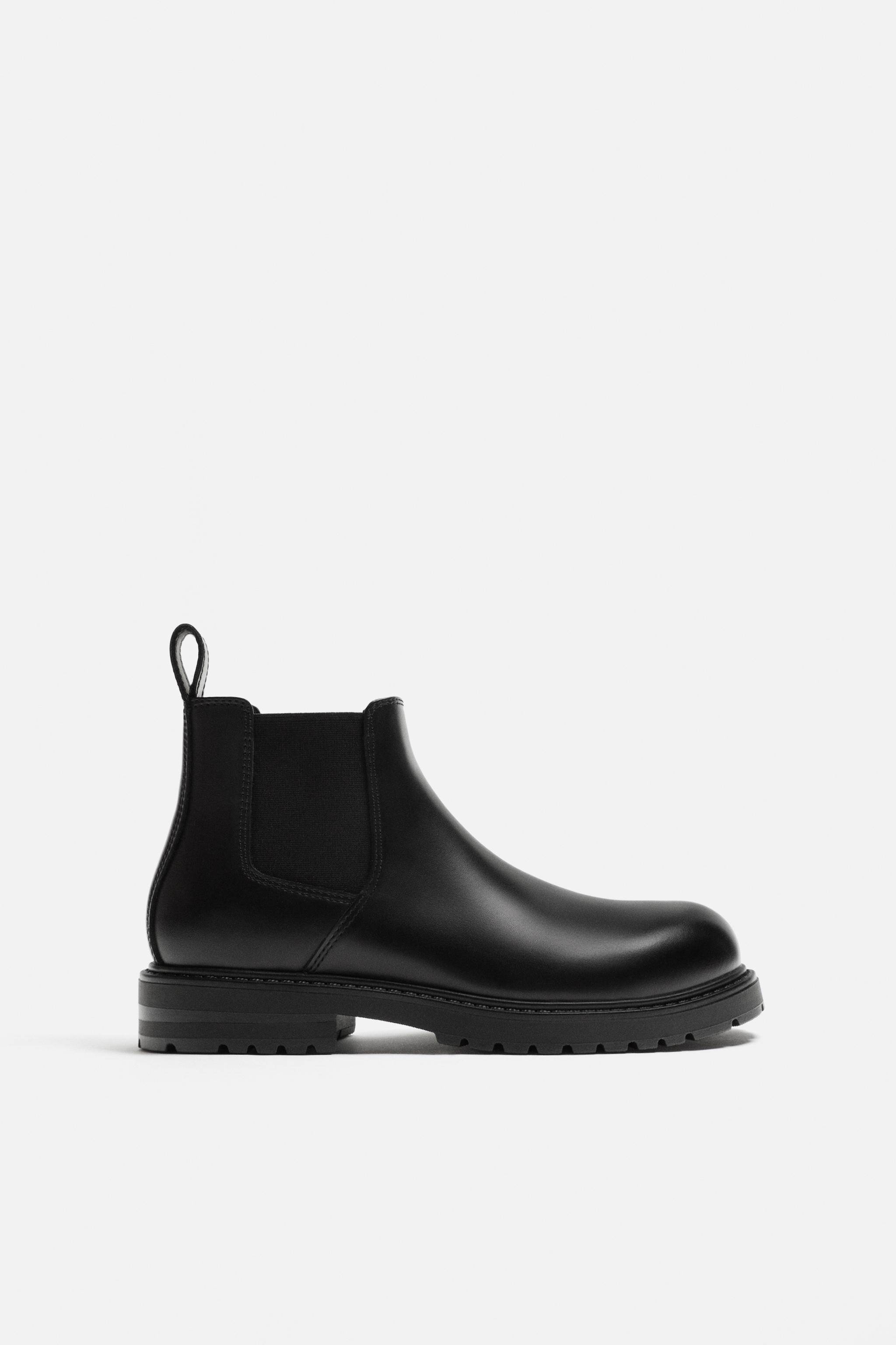 CHELSEA BOOTS WITH TRACK SOLE Black ZARA India