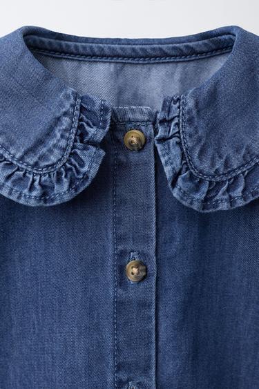 CHEMISE EN DENIM - Bleu moyen de Zara - Image 2