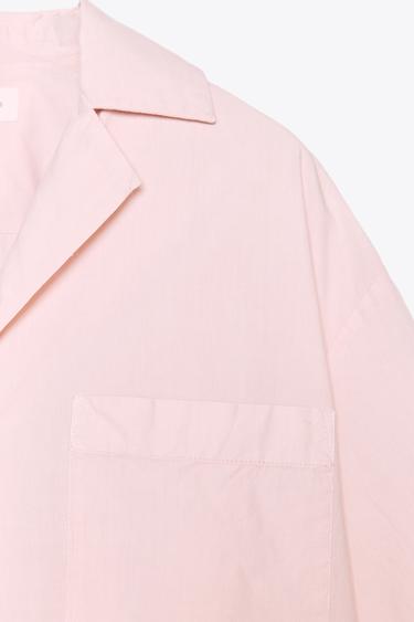 CHEMISE COURTE ZW COLLECTION - Rose de Zara - Image 5