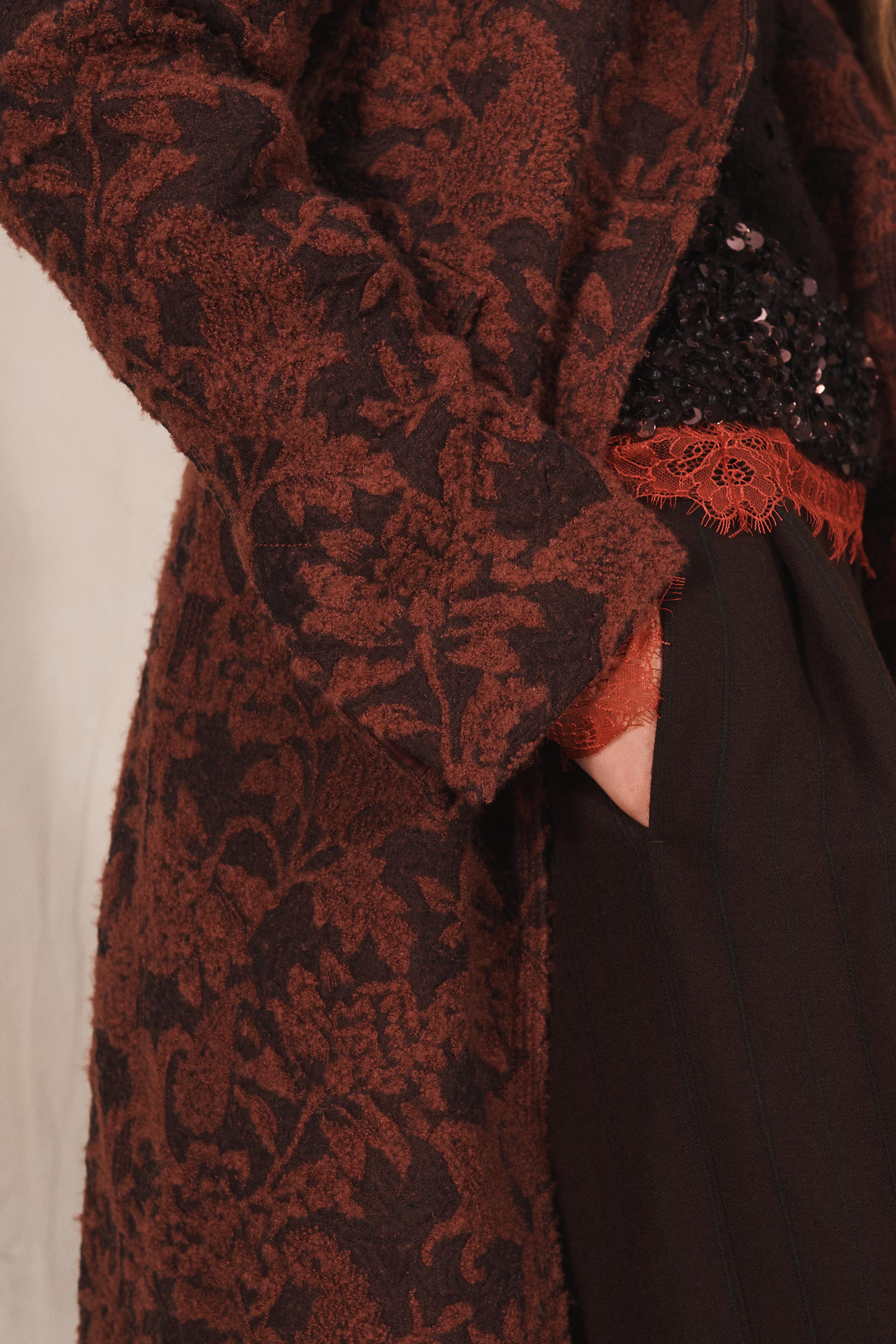 MANTEAU LONG JACQUARD AVEC LAINE ÉDITION LIMITÉE
