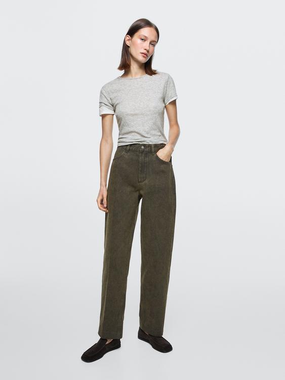 Mid-rise balloon fit jeans