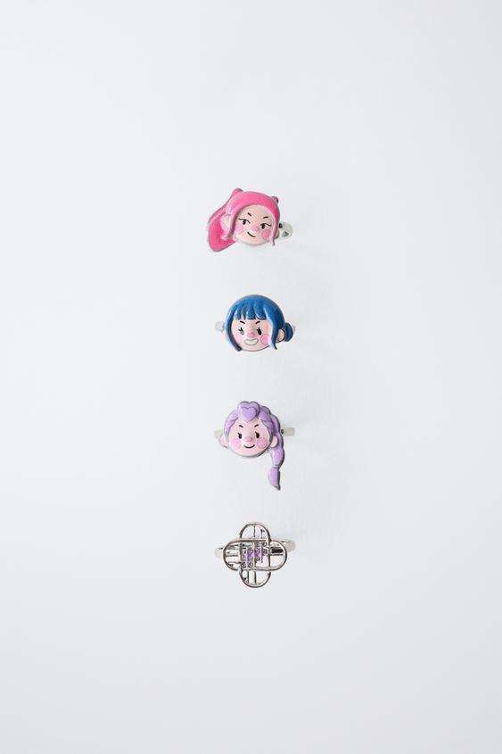 PACK CUATRO ANILLOS KPOP DEMON HUNTERS™ NETFLIX © - Multicolor de Zara - Imagen 0