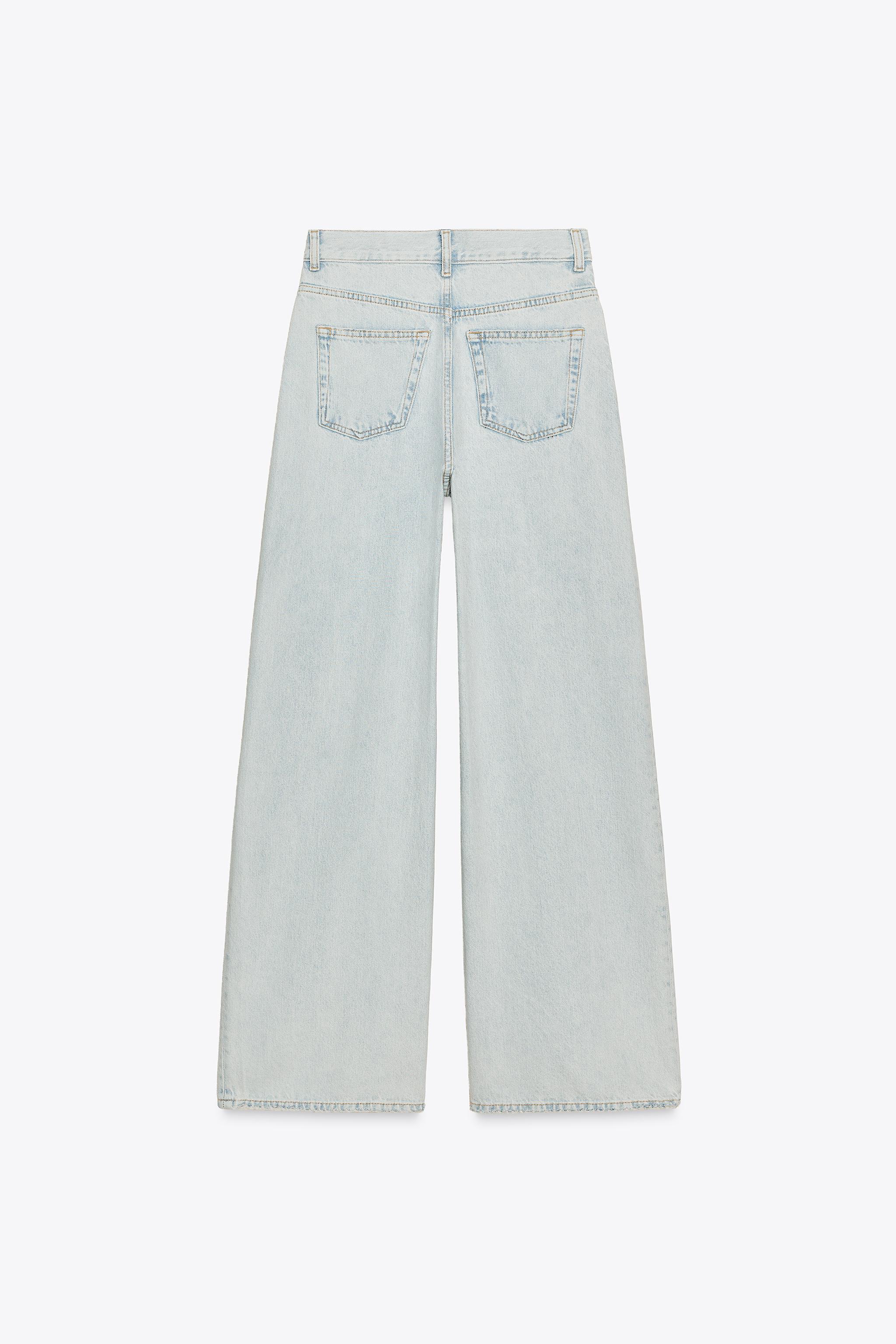 ZARA JEANS ZW COLLECTION PALAZZO ハイウエスト 6840/092 ZW COLLECTION HIGH-WAISTED PALAZZO JEANS - Blue | ZARA