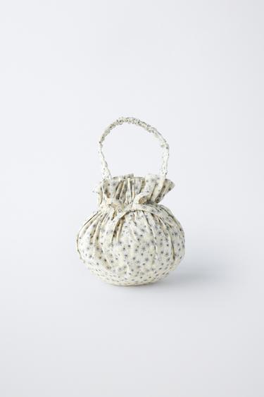 FLORAL PRINT MINI HANDBAG - Ecru by Zara - Image 3