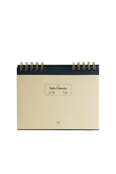 SPIRAL DESKTOP CALENDAR - Ecru by Zara