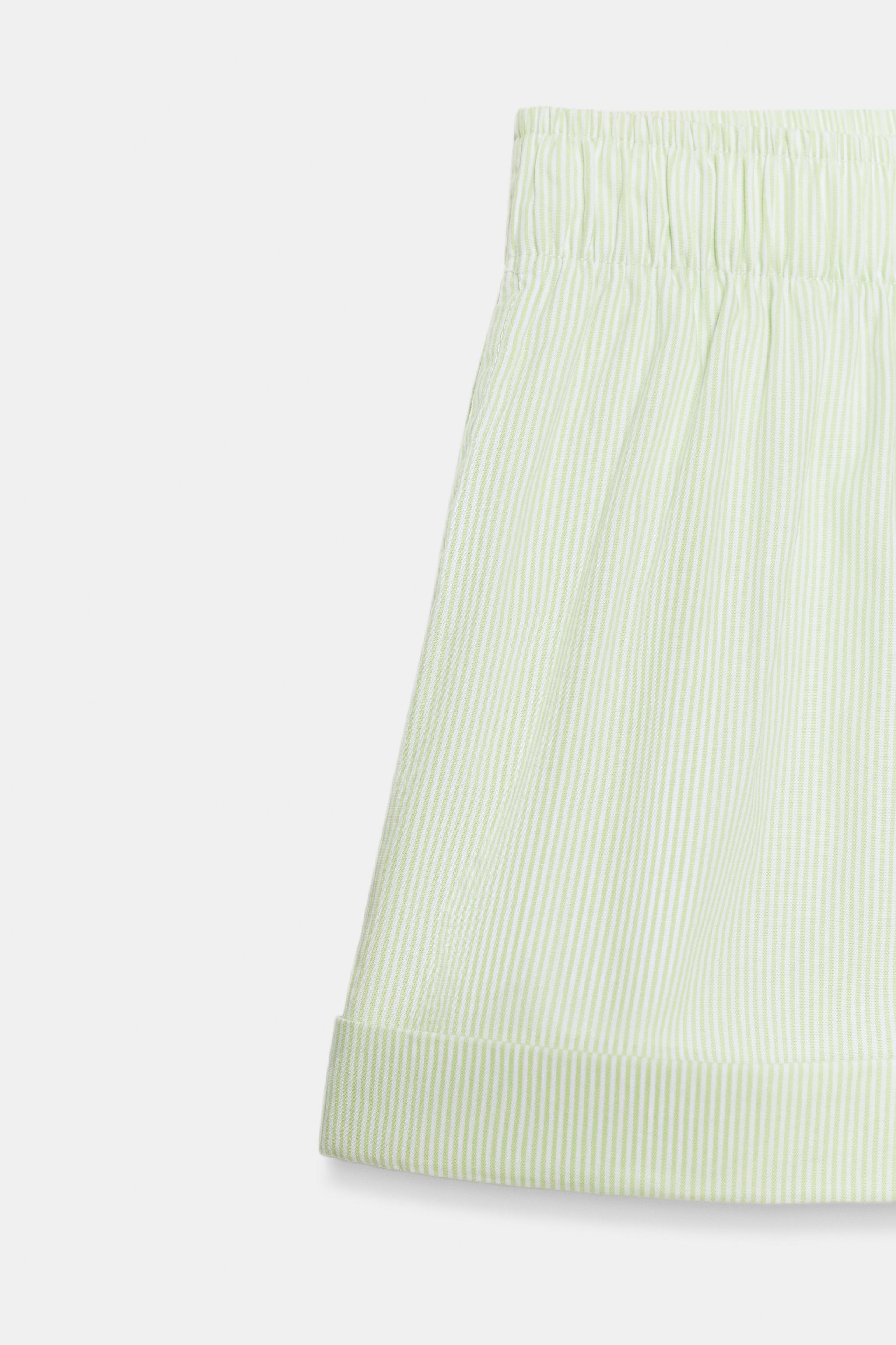 STRIPED POPLIN SHORTS