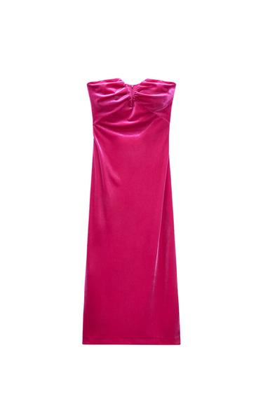 VELVET MIDI DRESS