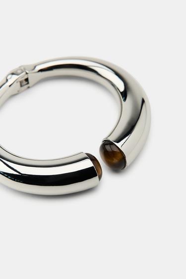 BRACELET RIGIDE PIERRE - Argent de Zara - Image 4