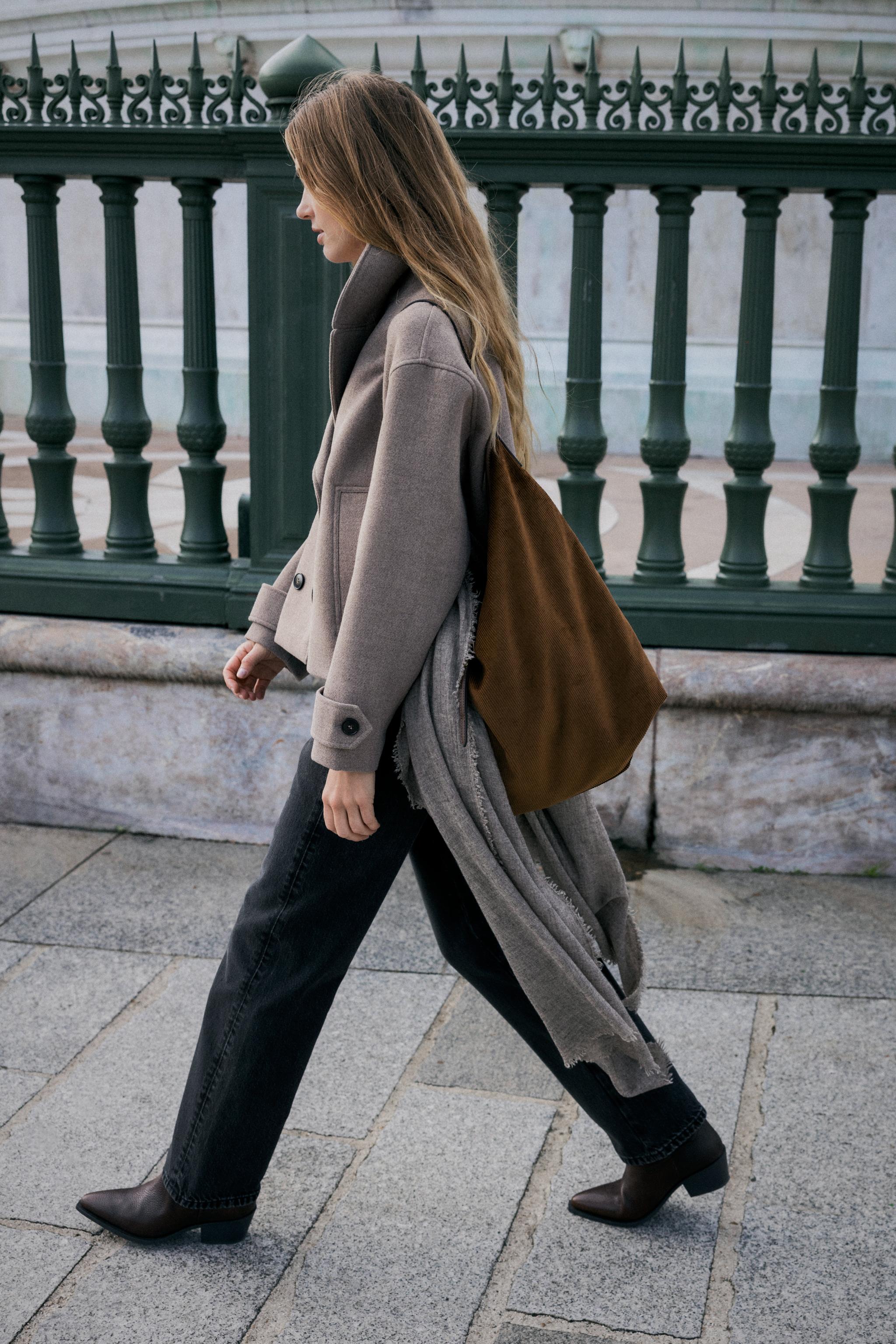 コーデュロイ調トートバッグ - ブラウン | ZARA Japan / 日本