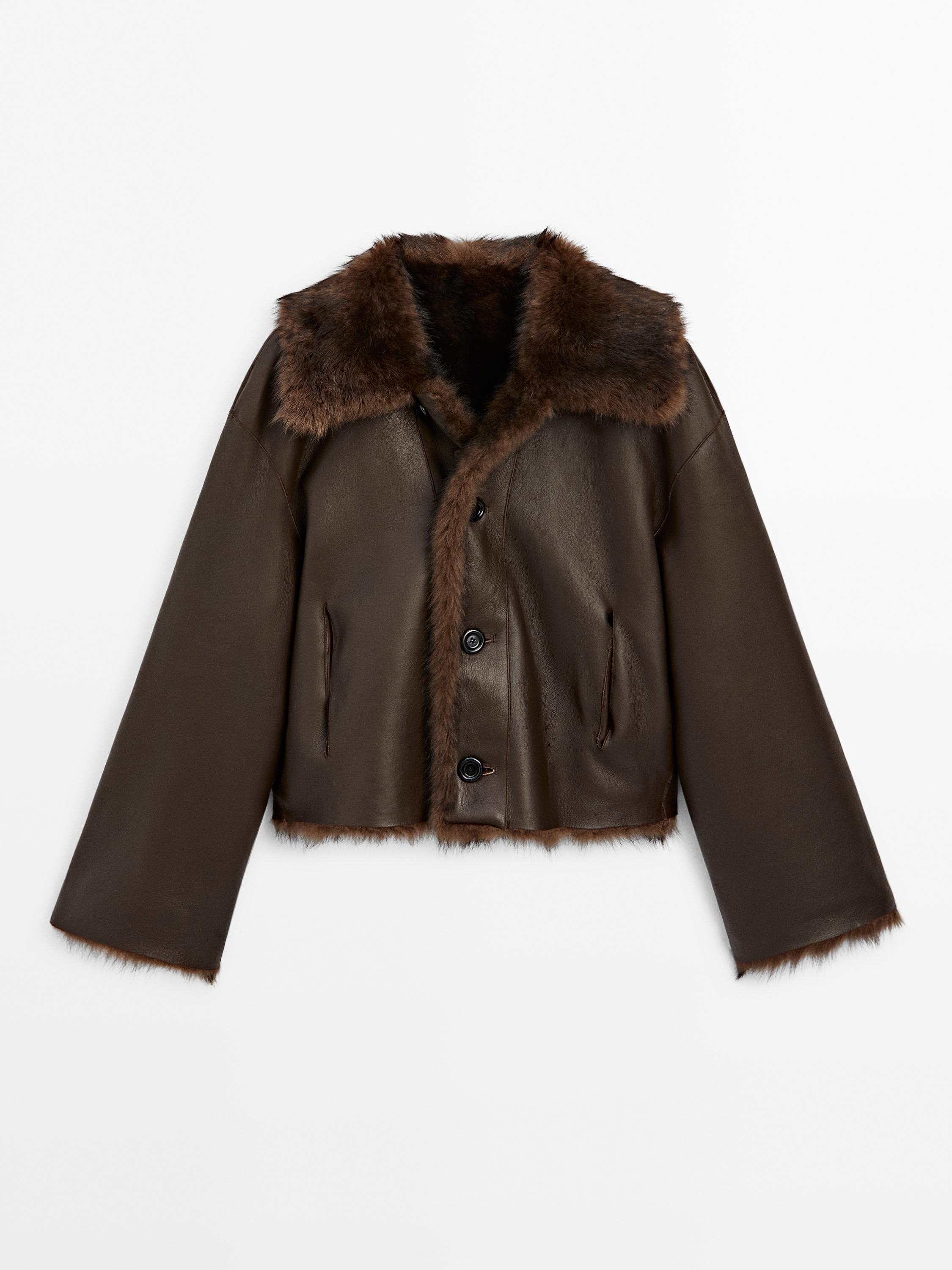 Manteau court en peau