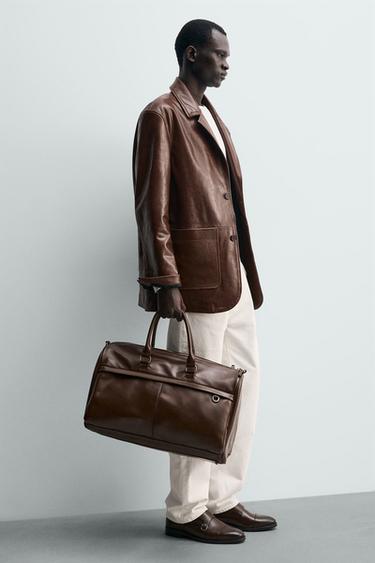 SAC DE VOYAGE LISSE - Marron de Zara - Image 1