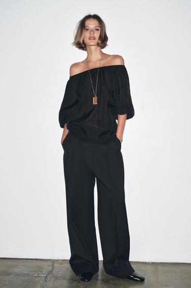 TOP ÉPAULES DÉNUDÉES ZW COLLECTION - Noir de Zara - Image 2