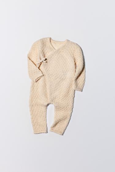LONG KNIT WOOL BLEND BODYSUIT - Beige-pink by Zara