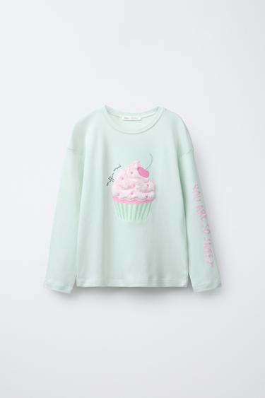 6-14 ANS/ PYJAMA GÂTEAU EFFET FOURRURE - Vert d'eau de Zara - Image 1