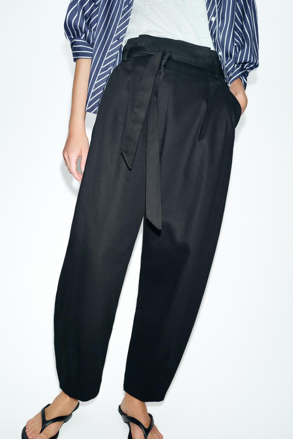 BELTED PAPERBAG PANTS - image 2