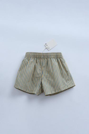 TIMELESZ - STRIPED SWIM BERMUDA SHORTS - Blue by Zara - Image 1