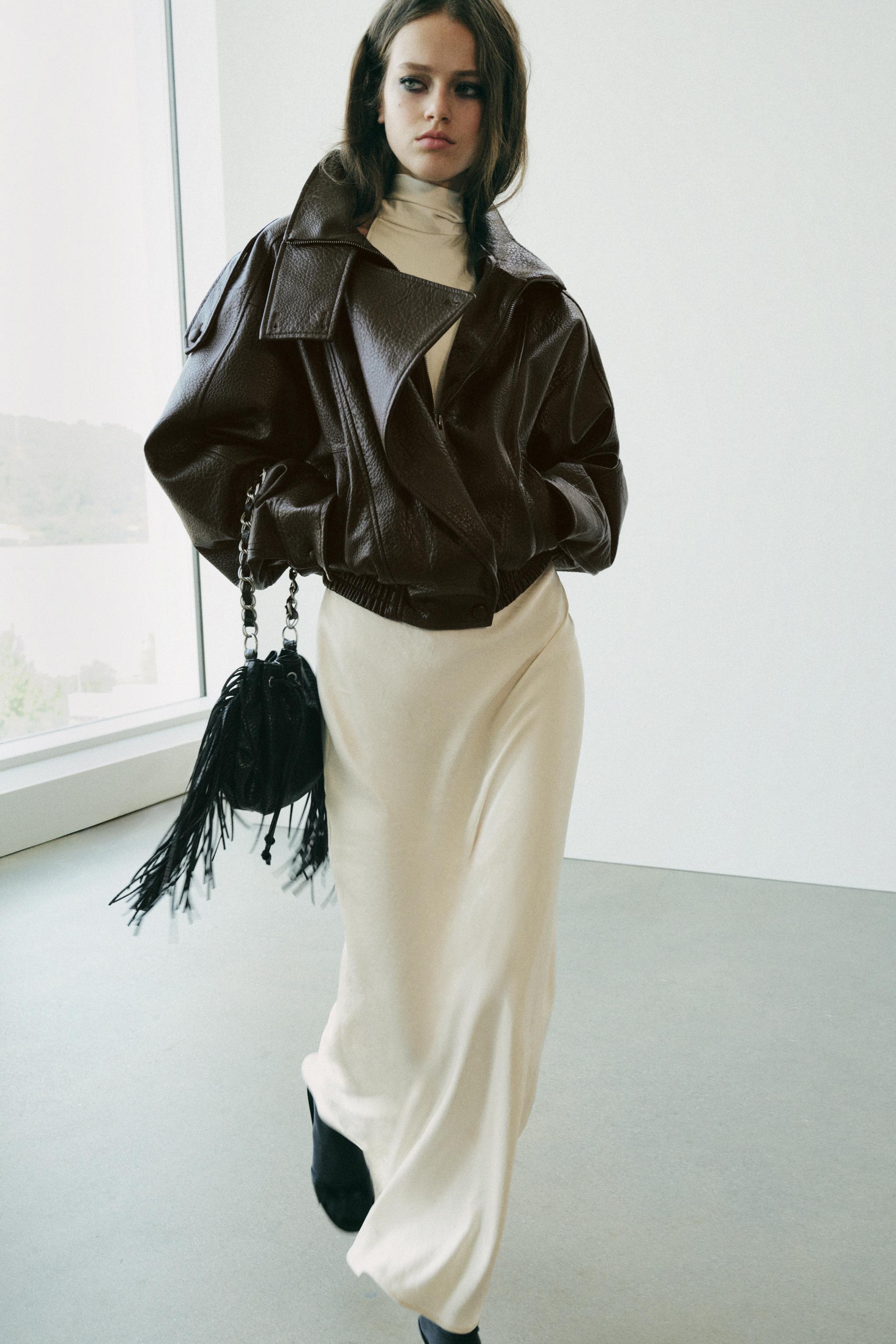 FAUX LEATHER JACKET - Brown | ZARA United States
