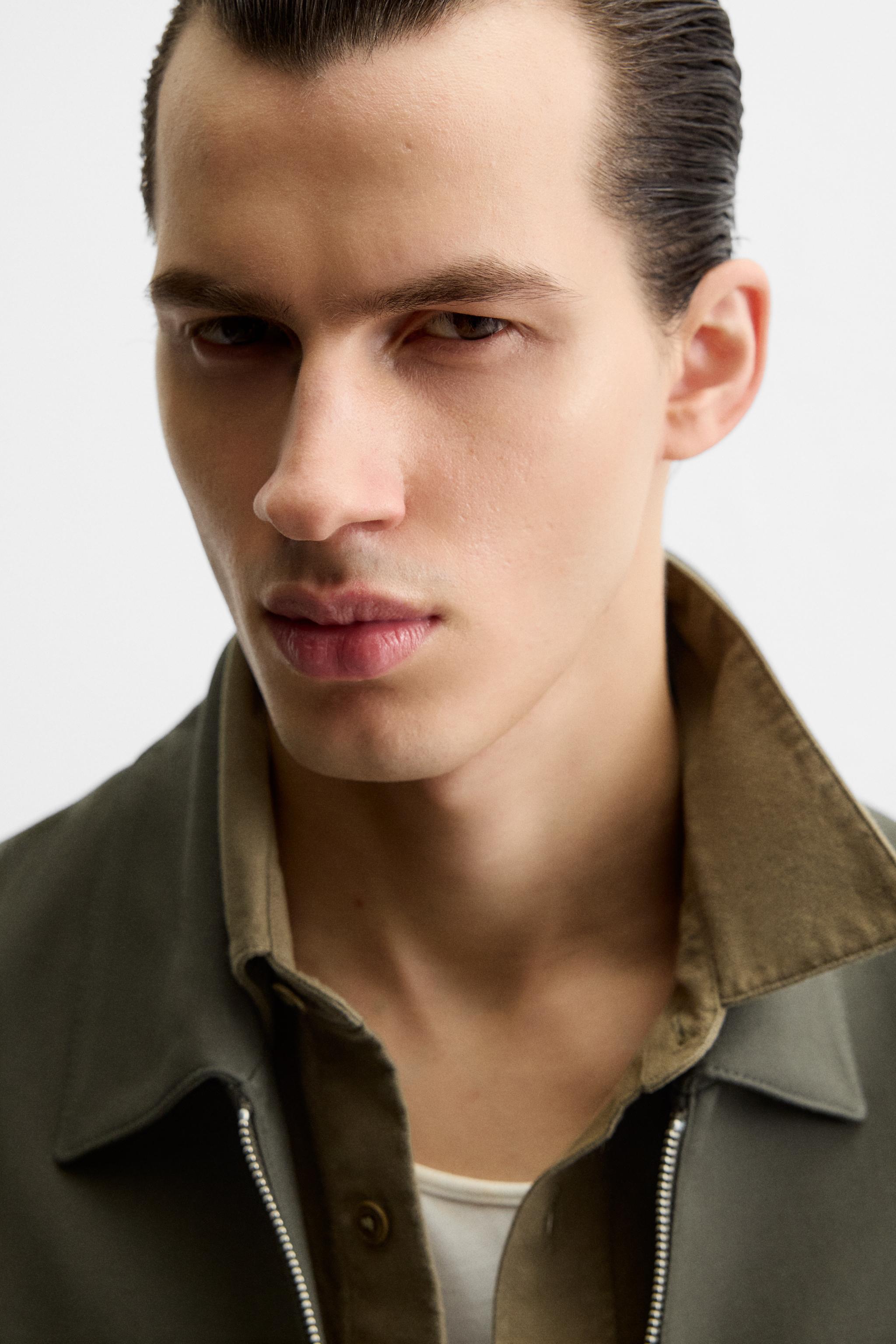 CROPPED JACKET - Khaki | ZARA United States CROPPED JACKET - Khaki | ZARA United States