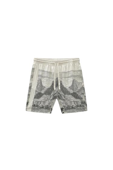 LANDSCAPE PRINT SHORTS