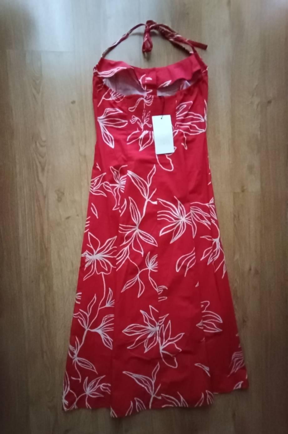 PRINTED POPLIN MIDI DRESS - Image 4