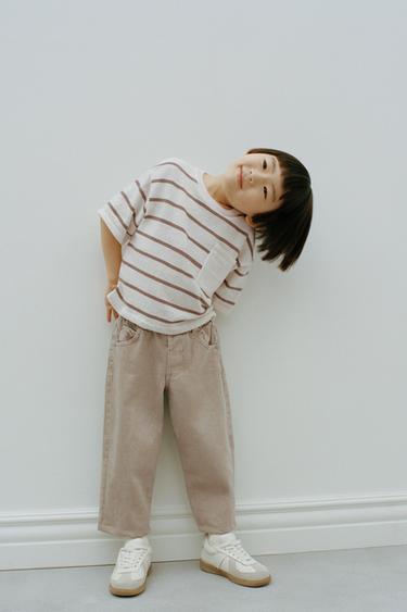 STRIPED KNIT TOP - Brown by Zara