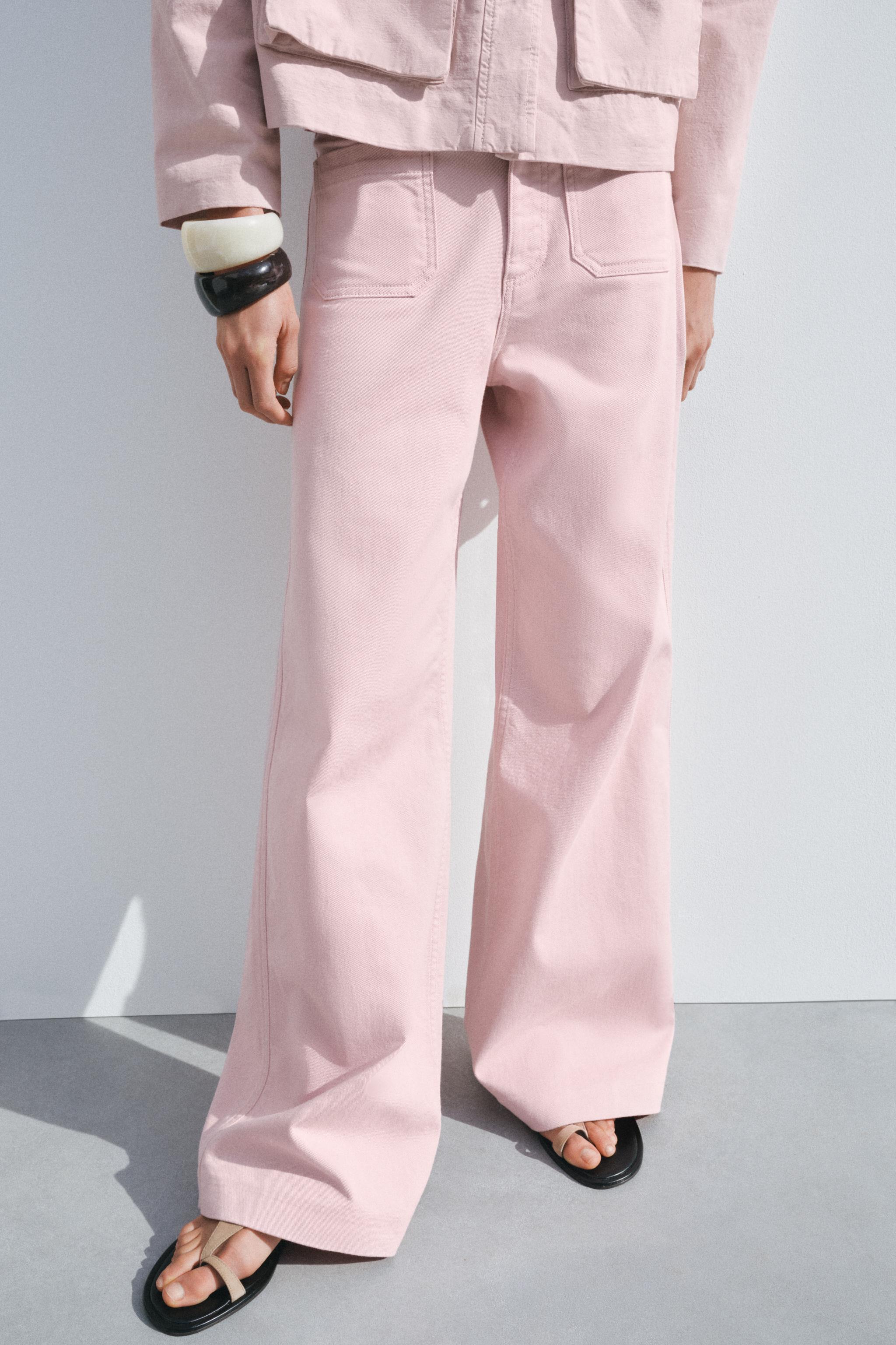 ZW COLLECTION STRAIGHT HIGH-RISE FULL LENGTH JEANS - Pink