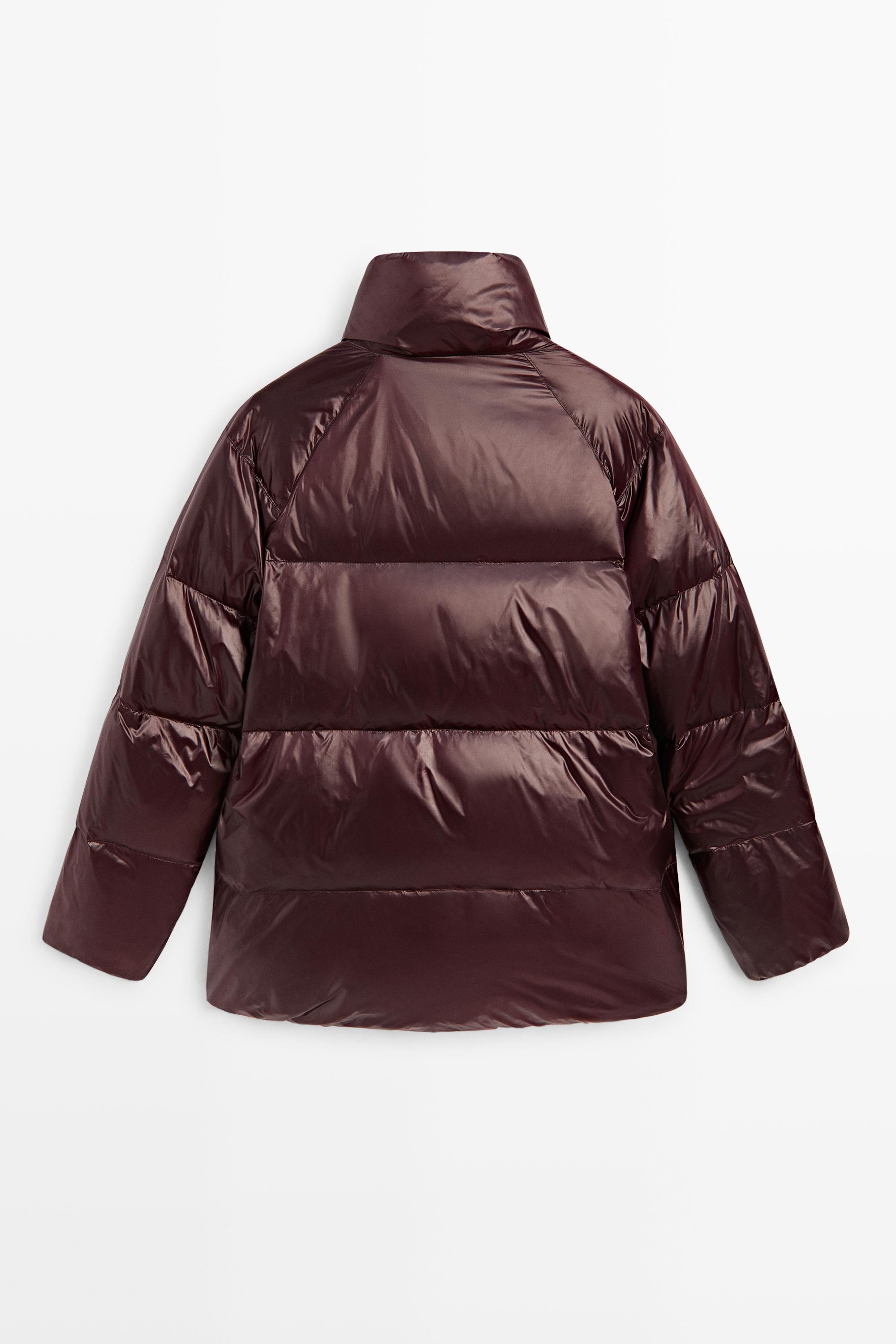 Shiny puffer jacket - white | ZARA United States