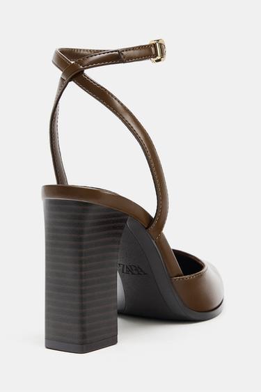 BLOCK HEEL SHOES - Brown by Zara - Image 4