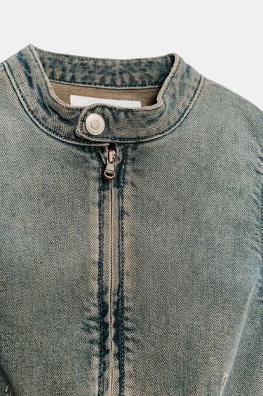 ROBE EN DENIM TRF AVEC FERMETURE ÉCLAIR - Bleu de Zara - Image 7