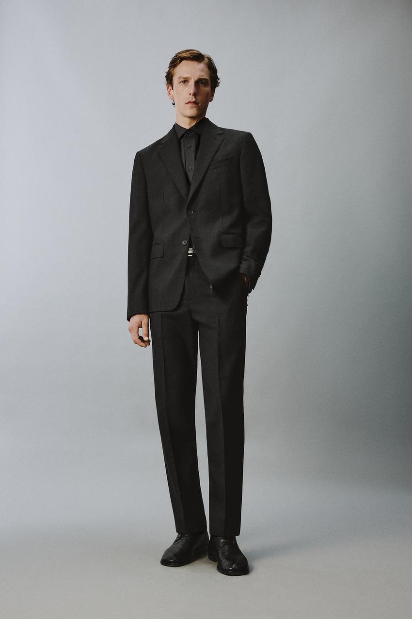 100% WOOL SUIT BLAZER - Anthracite Gray | ZARA United States 100% WOOL SUIT BLAZER - Anthracite Gray | ZARA United States