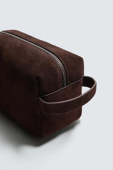 TROUSSE DE TOILETTE EN CUIR - Marron de Zara - Image 2