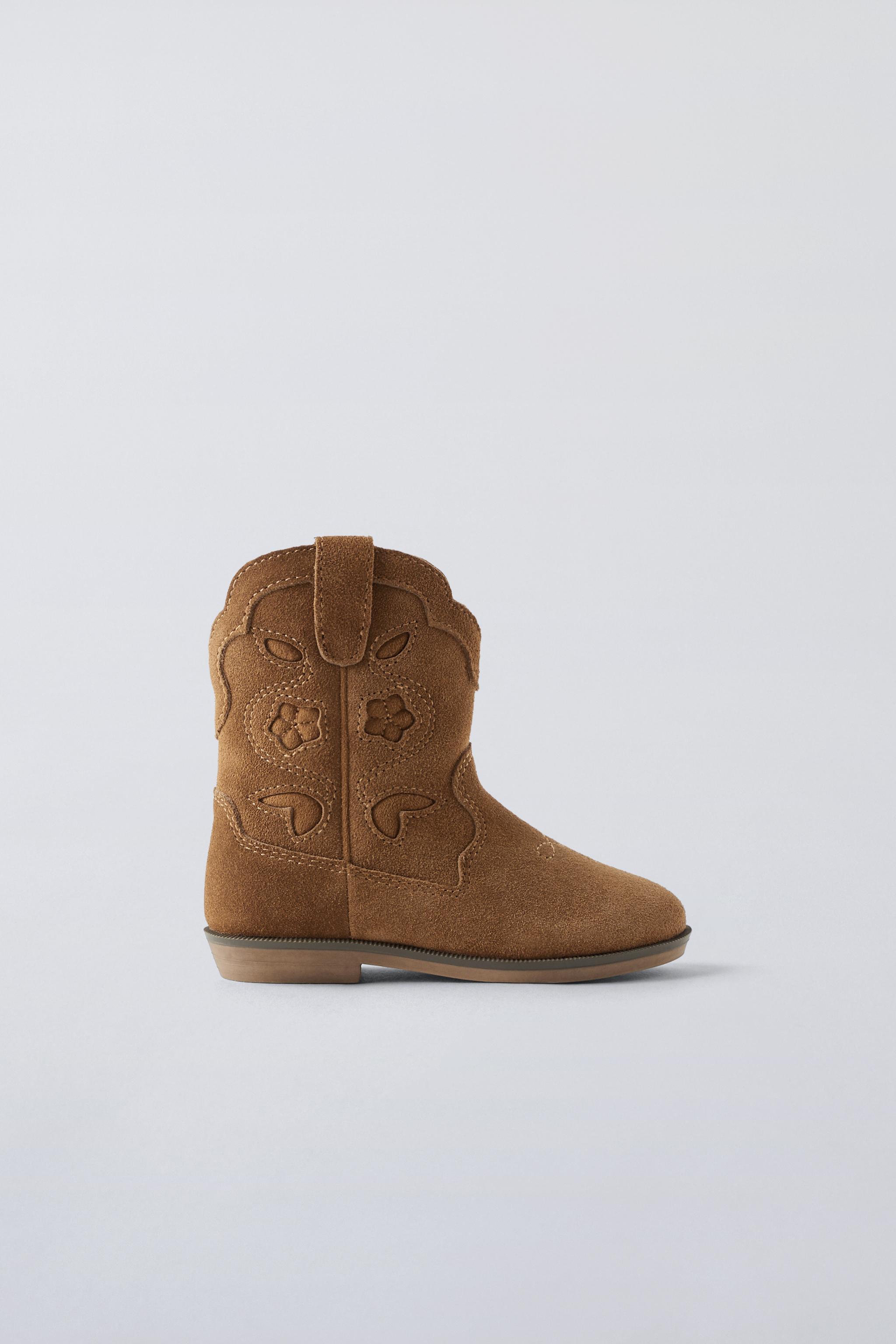 Zara shops suede cowboy boots