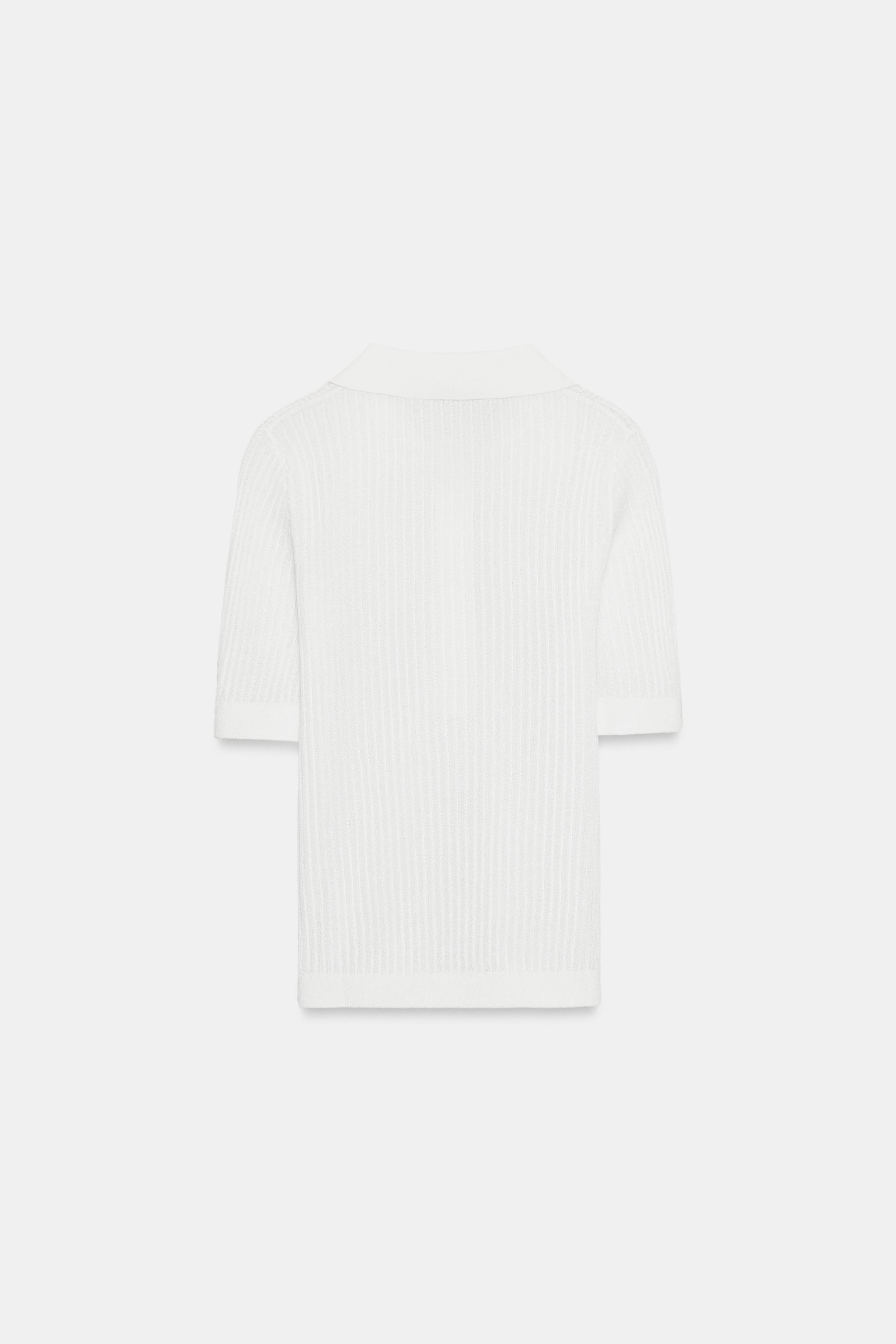 SEMI-SHEER KNIT POLO