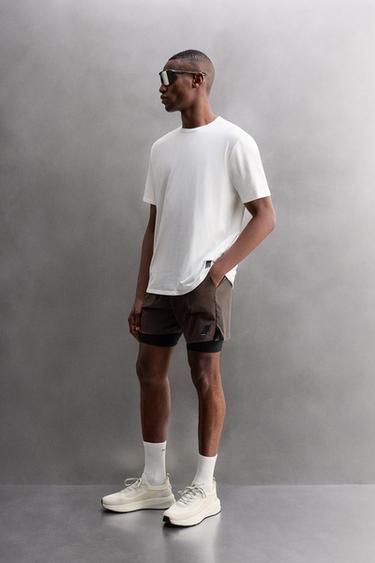 TECHNICAL COTTON BLEND T-SHIRT - White by Zara - Image 3