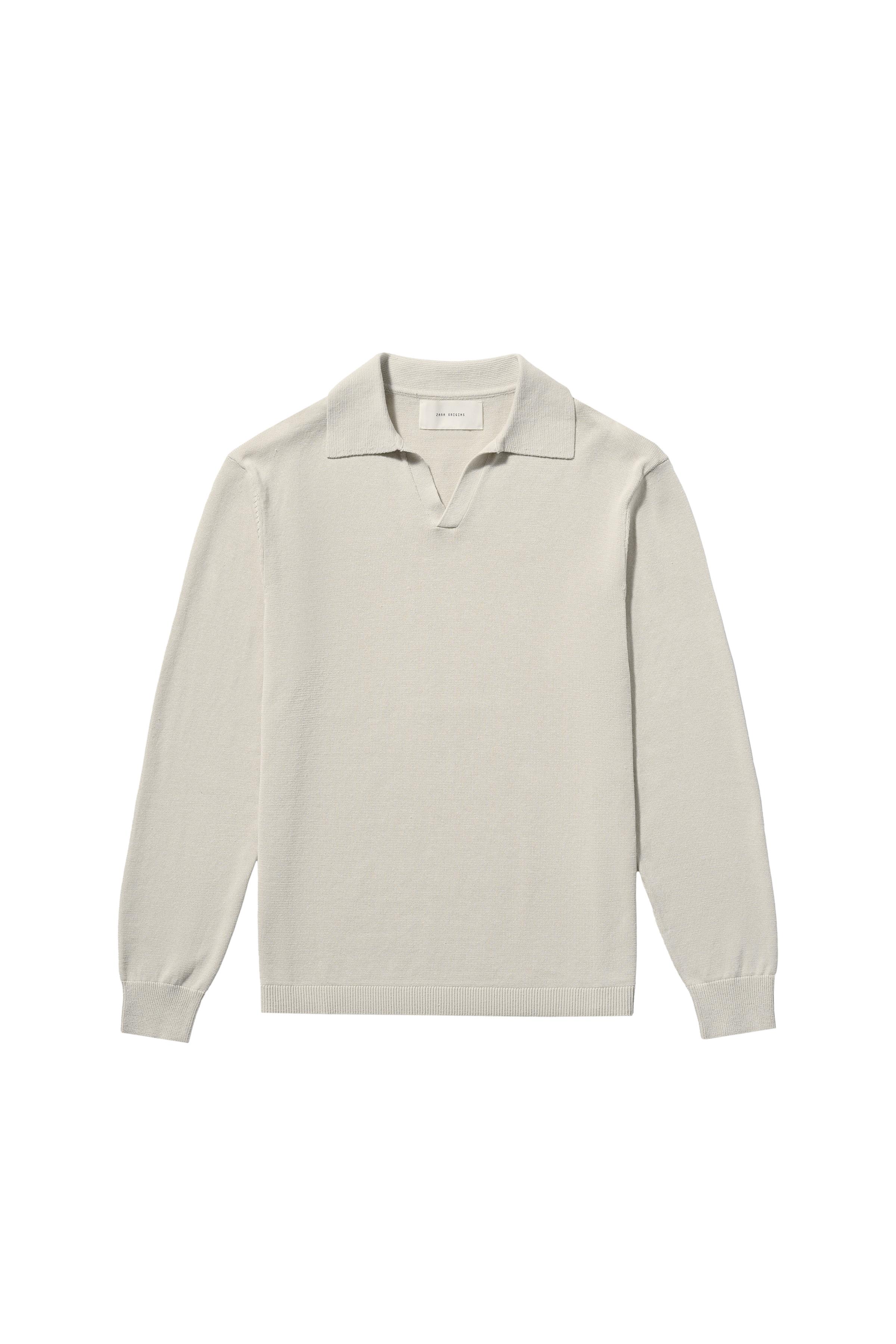COTTON-HEMP KNIT POLO SHIRT