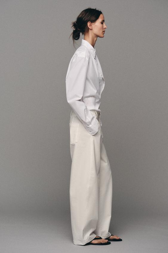 BARREL TROUSERS - Ecru by Zara - Image 5