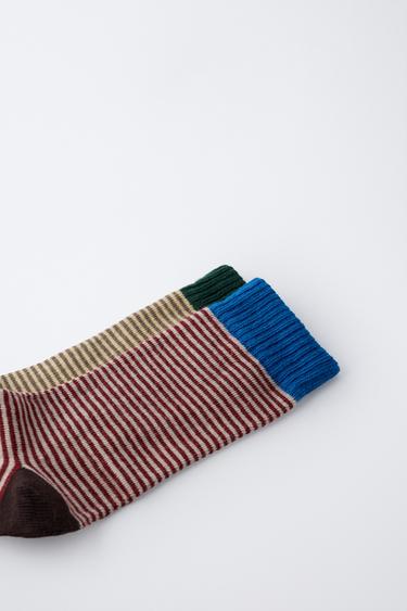 2-PACK OF STRIPED SOCKS - Multicoloured by Zara - Image 3