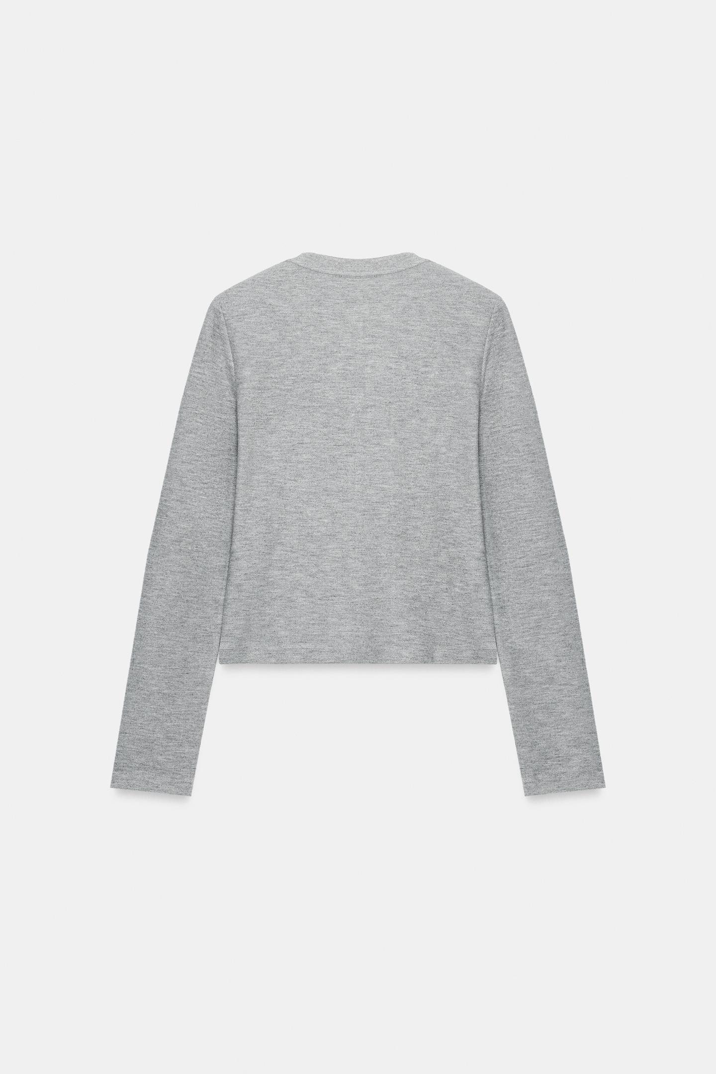 Женская куртка Zara Jacket with Frog Fastening, цвет: Серый меланжевый — фото 8