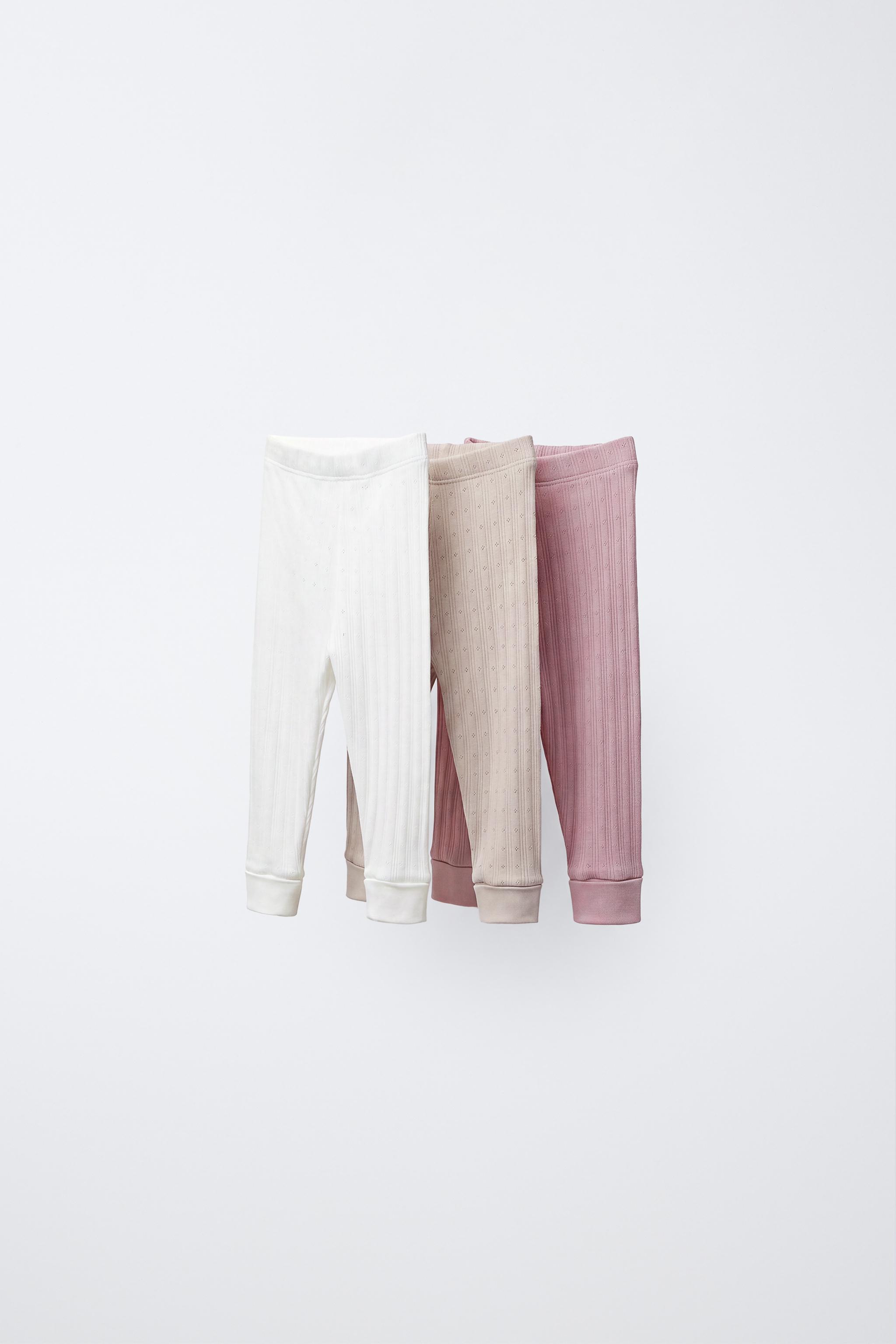 Детские леггинсы Zara THREE-PACK POINTELLE LEGGINGS